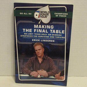World Poker Tour Making Final Table Black White Blue Strategy Card Game Book